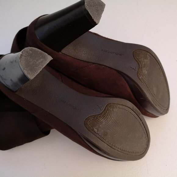 Predictions Ladies Size 7 Dark Brown Faux Suede Ankle Boots - Picture 5 of 5